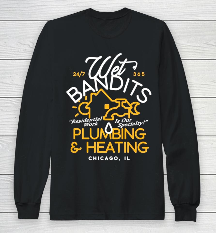 Wet Bandits Plumbing And Heating Men’s Classic Long Sleeve T-Shirt