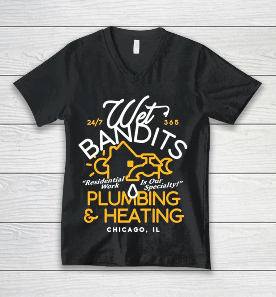 Wet Bandits Plumbing And Heating Men’s Classic Unisex V-Neck T-Shirt