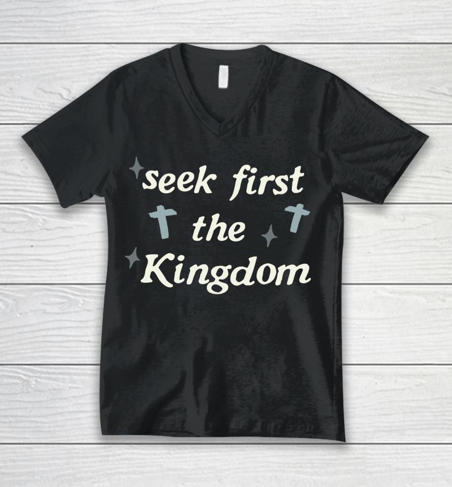 Wethebelievers Seek First The Kingdom Unisex V-Neck T-Shirt