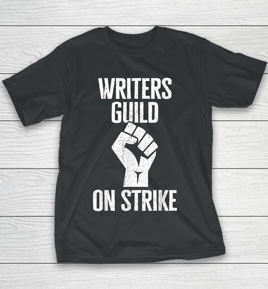 Wga America Writers Guild On Strike Anti Ai Chatbots Youth T-Shirt