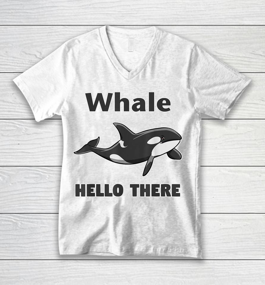 Whale Hello There Killer Whale Unisex V-Neck T-Shirt