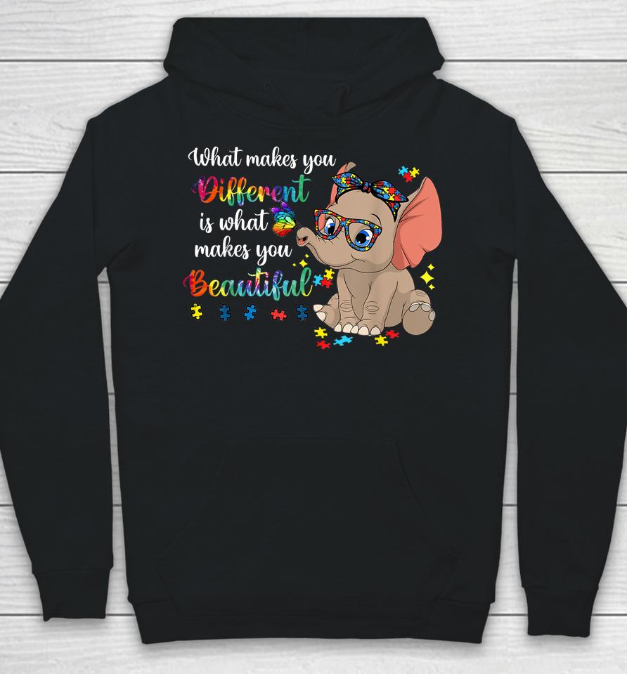 What Makes You Different Autism Awareness Kids Elephant Mom Hoodie
