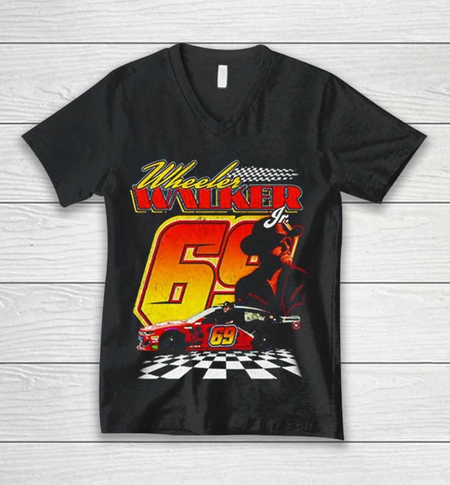 Wheeler Walker 69 Racing Unisex V-Neck T-Shirt