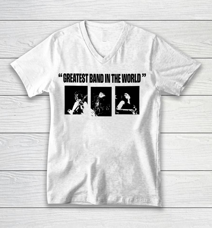 Whereismuna Greatest Band In The World Unisex V-Neck T-Shirt