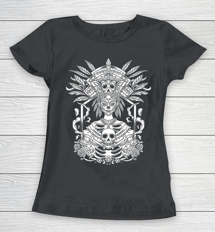 White Catrina Camiseta Day Of The Dead Dia De Los Muertos Sugar Skull From The Cure Show In Mexico City Women T-Shirt