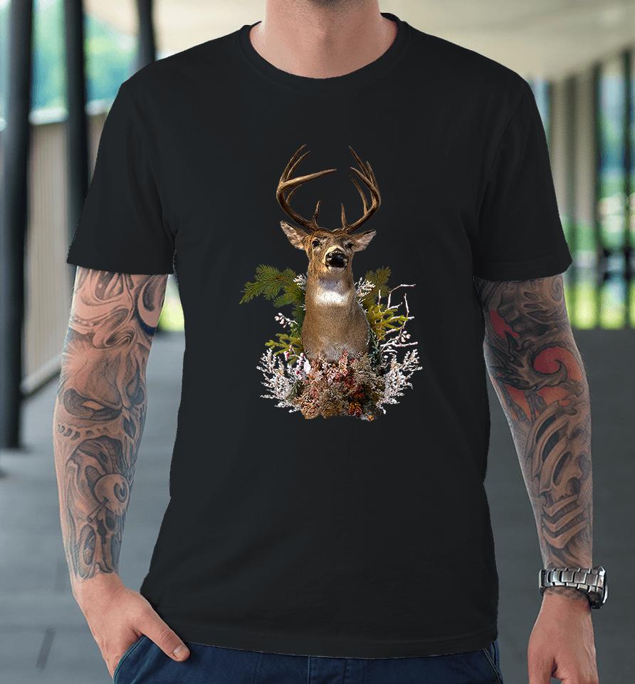 White Tail Deer Buck Antler Mounted Head 10 Pointer Hunter Premium Premium T-Shirt