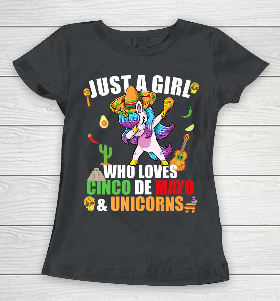 Who Loves Cinco De Mayo Unicorns Mexican Party Women T-Shirt