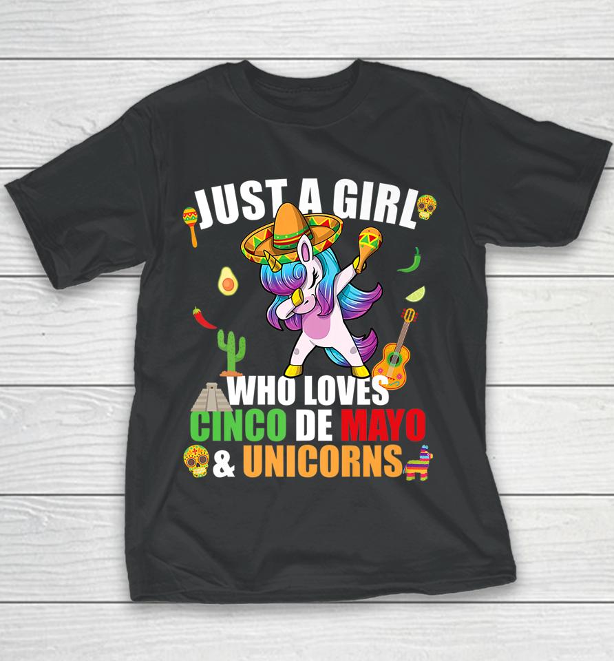 Who Loves Cinco De Mayo Unicorns Mexican Party Youth T-Shirt
