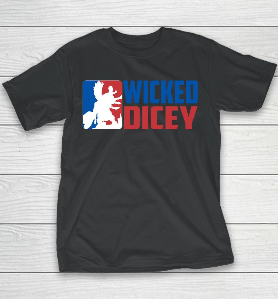 Wicked Dicey Baseball Logo Style Youth T-Shirt