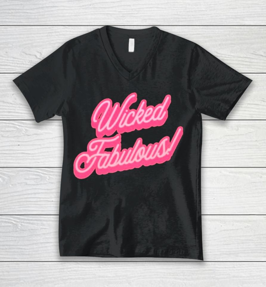 Wicked Fabulous Pink Unisex V-Neck T-Shirt