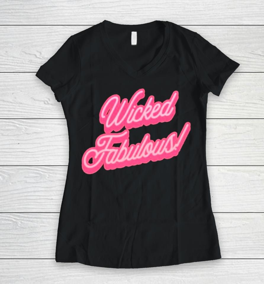 Wicked Fabulous Pink Women V-Neck T-Shirt