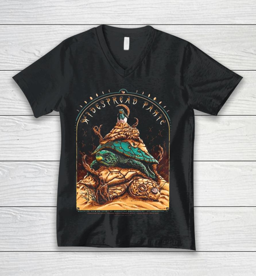 Widespread Panic And Conscious Alliance Team Up In St Augustine From 22 To 24 March 2024 Unisex V-Neck T-Shirt