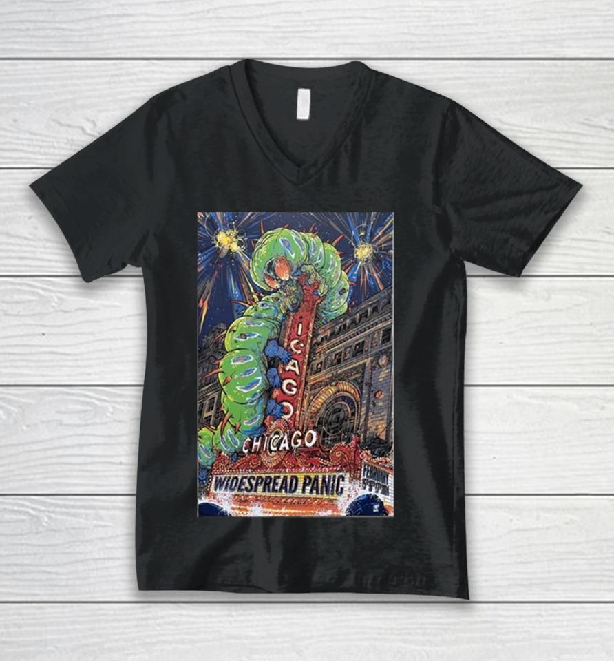Widespread Panic Chicago February 15Th 16Th 17Th 2024 Unisex V-Neck T-Shirt