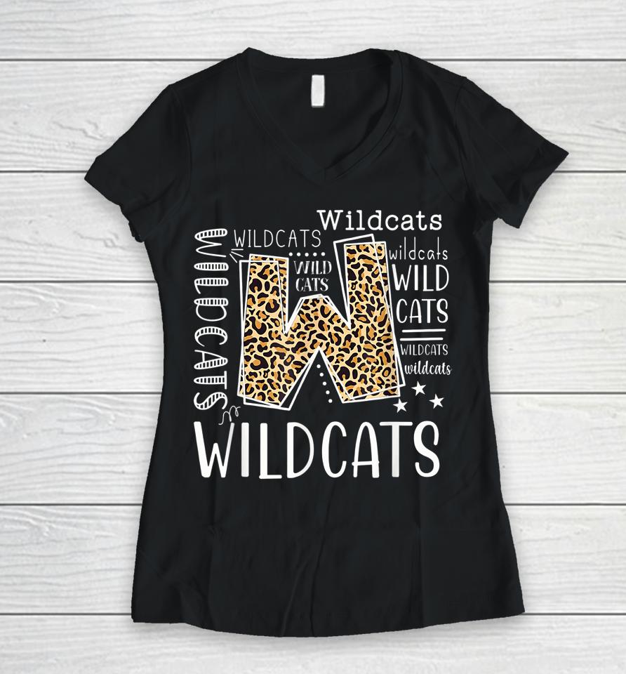 Wildcats Women V-Neck T-Shirt