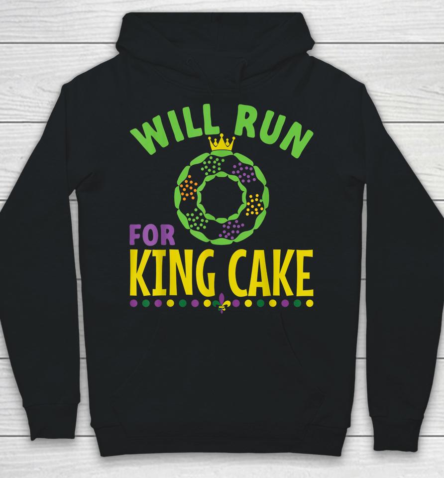 Will Run For King Cake Mardi Gras Hoodie