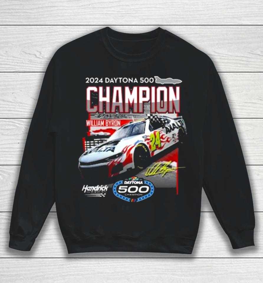 William Byron #24 2024 Daytona 500 Champion Winner 1 Spot Signature Sweatshirt