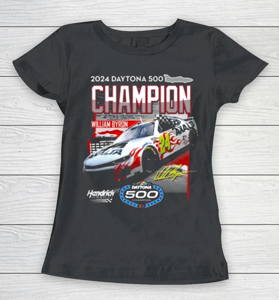 William Byron #24 2024 Daytona 500 Champion Winner 1 Spot Signature Women T-Shirt