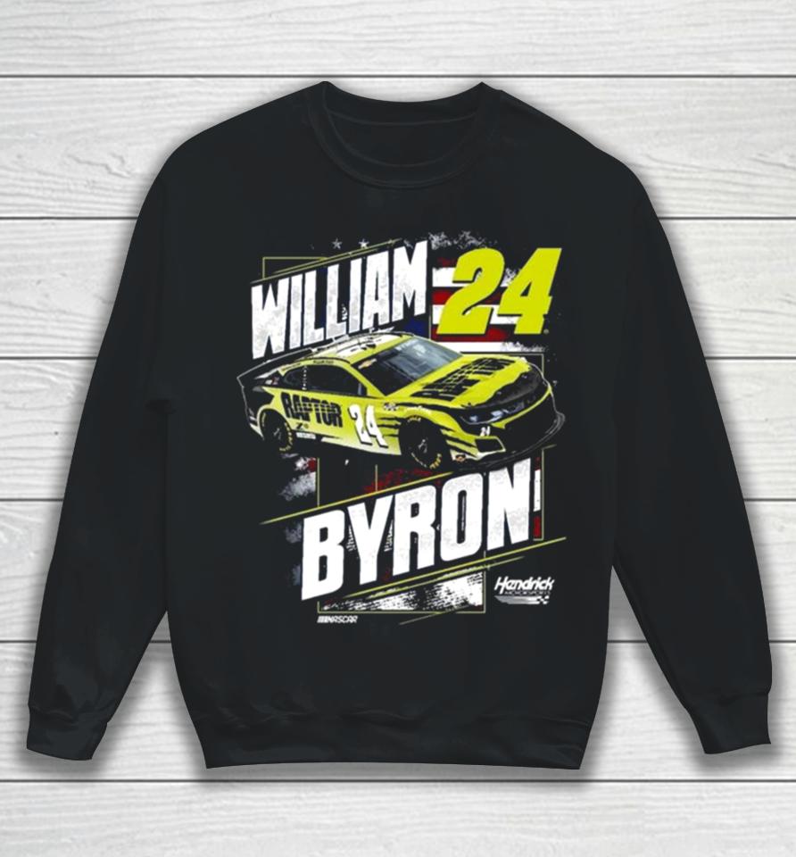 William Byron Hendrick Motorsports Team Collection Navy Raptor Patriotic 2024 Sweatshirt