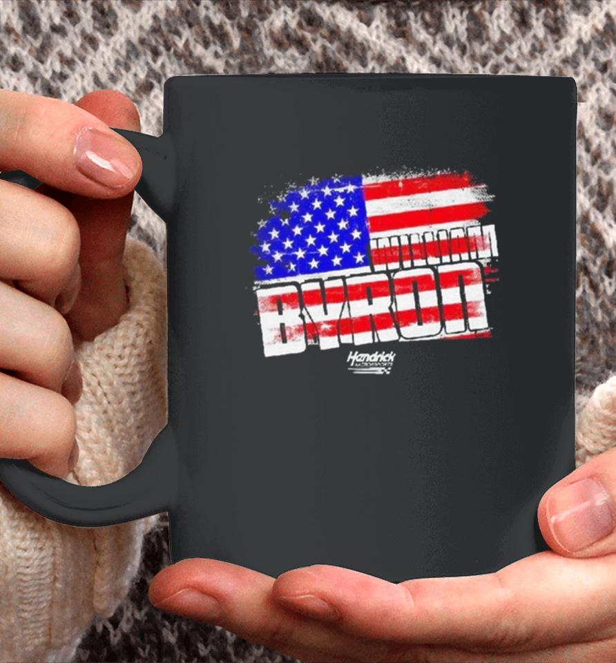 William Byron Nascar Cup Series Usa Flag Coffee Mug