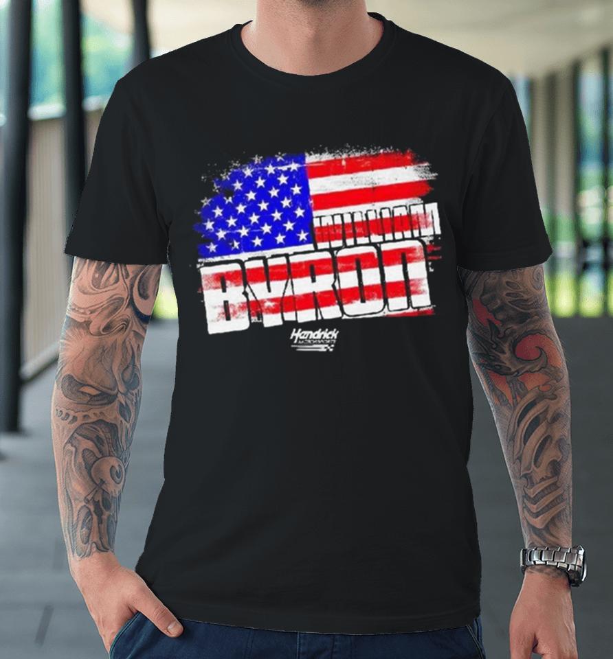 William Byron Nascar Cup Series Usa Flag Premium T-Shirt