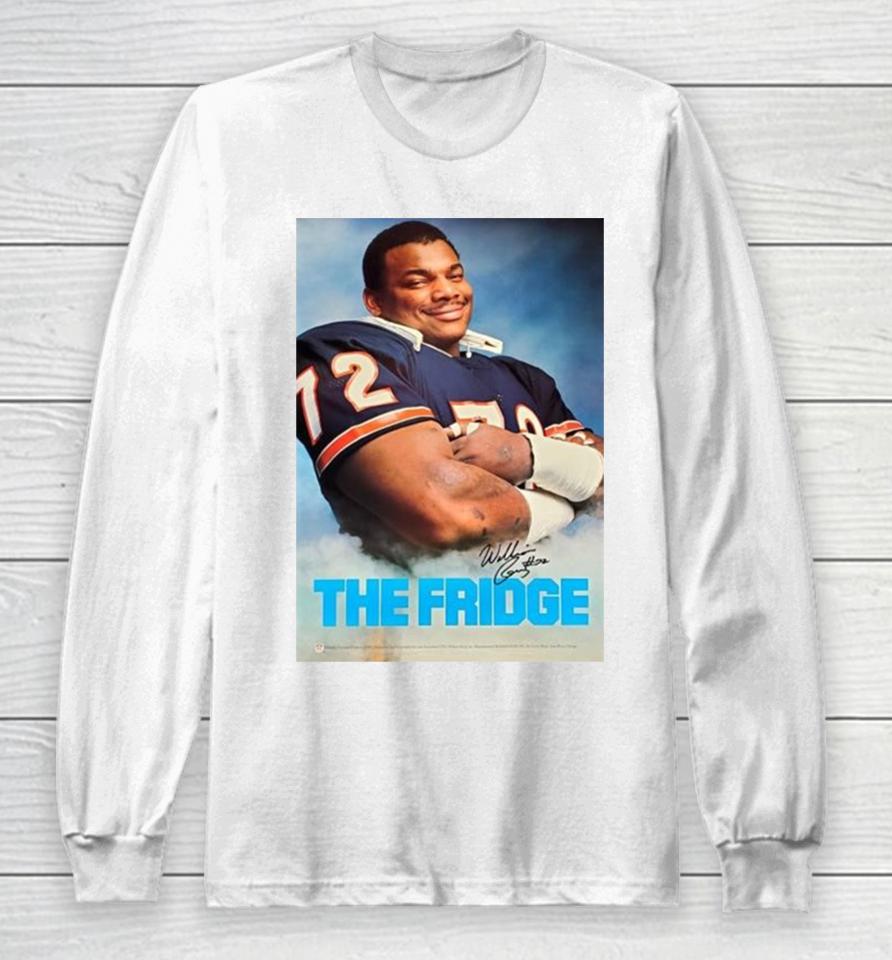 William Perry The Fridge Chicago Bears Nfl Football Vintage Original Poster Long Sleeve T-Shirt