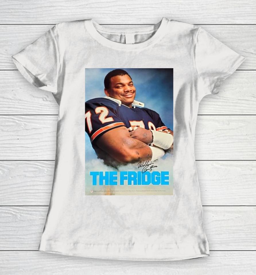 William Perry The Fridge Chicago Bears Nfl Football Vintage Original Poster Women T-Shirt