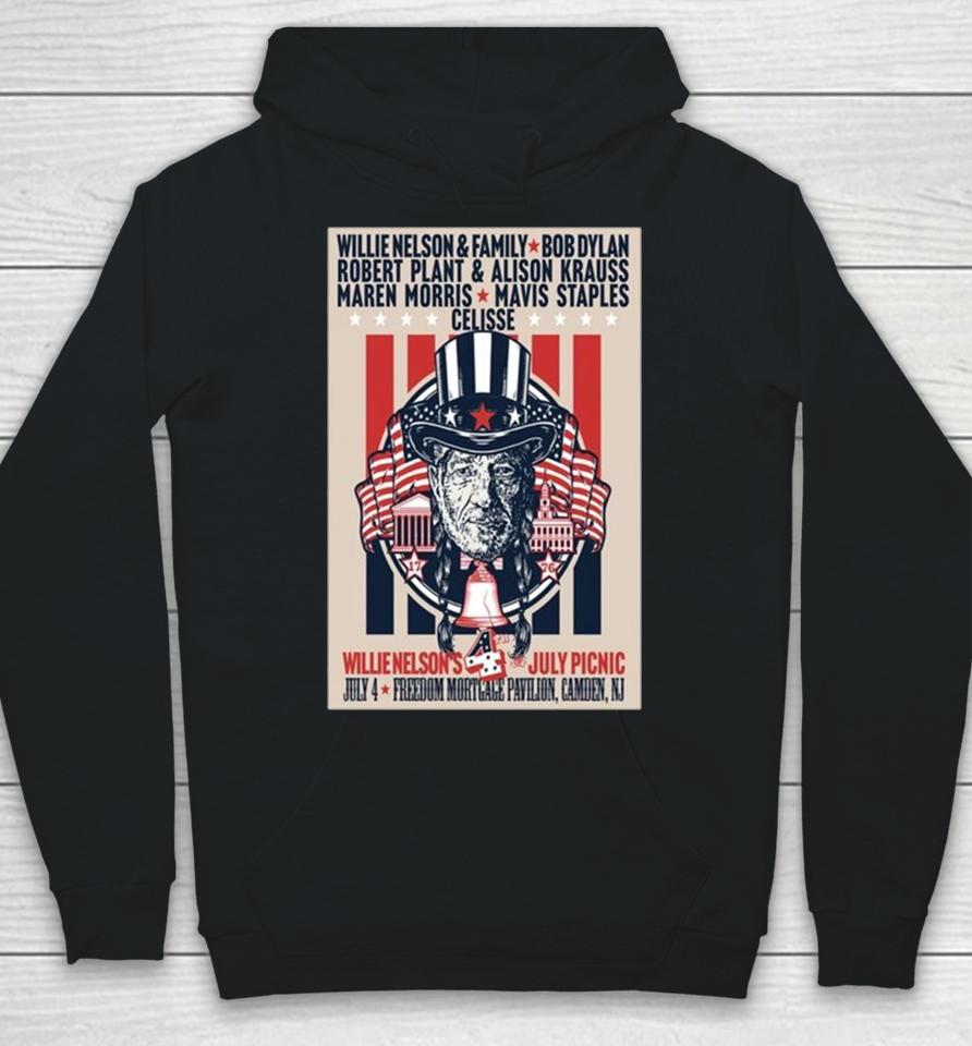 Willie Nelson July 4 2024 Freedom Mortgage Pavilion Camden Nj Hoodie