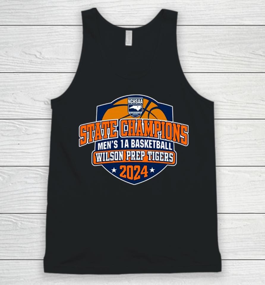 Wilson Prep Tigers 2024 Nchsaa Men’s 1A Basketball State Champions Unisex Tank Top