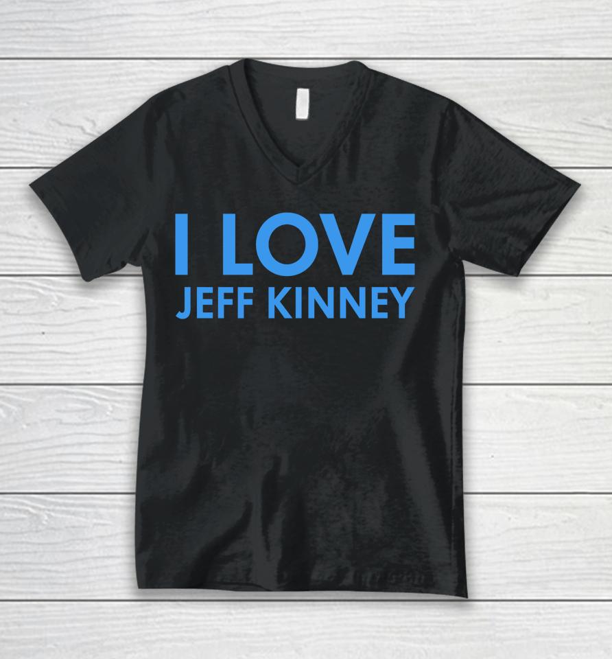 Wimpykid I Love Jeff Kinney Unisex V-Neck T-Shirt