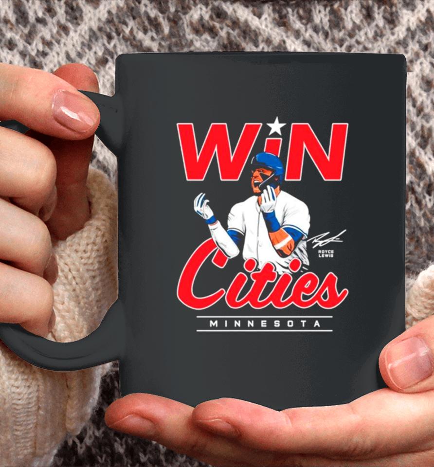Win Cities Royce Lewis Minnesota Baseball Signature Coffee Mug
