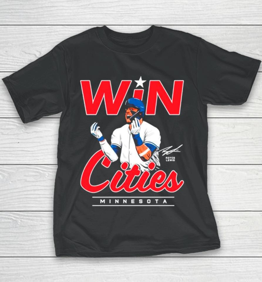Win Cities Royce Lewis Minnesota Baseball Signature Youth T-Shirt