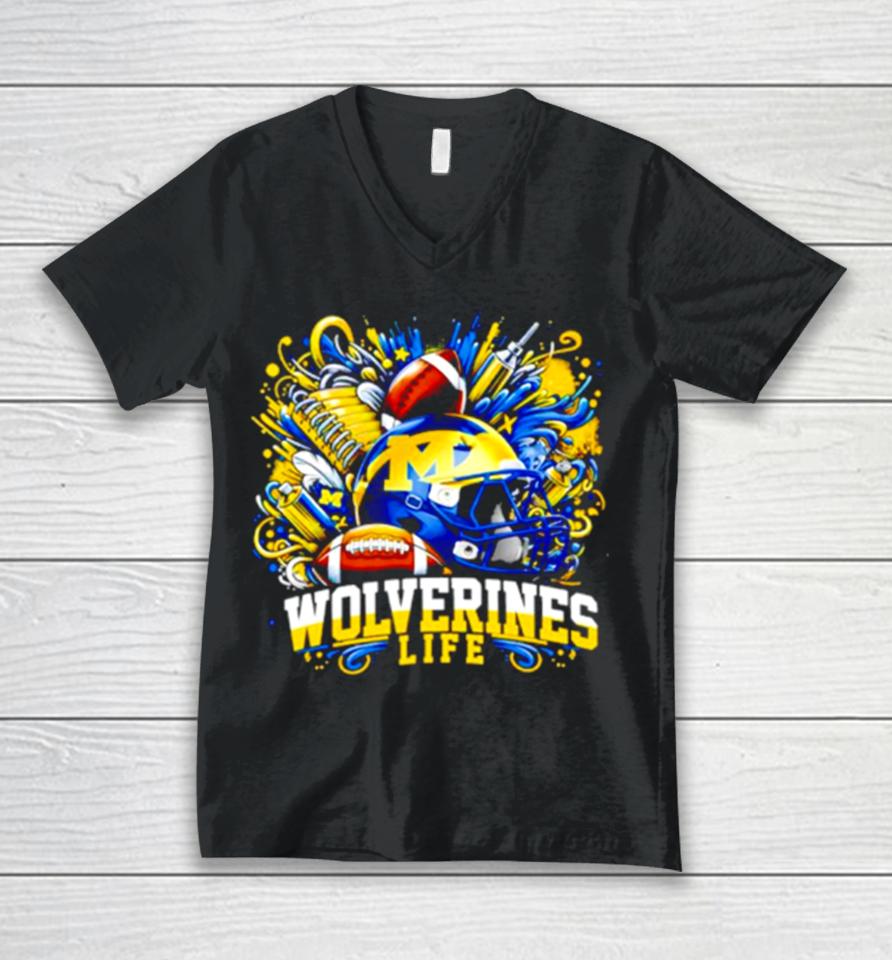 Win Michigan Vs Everybody Wolverines Life Football Unisex V-Neck T-Shirt