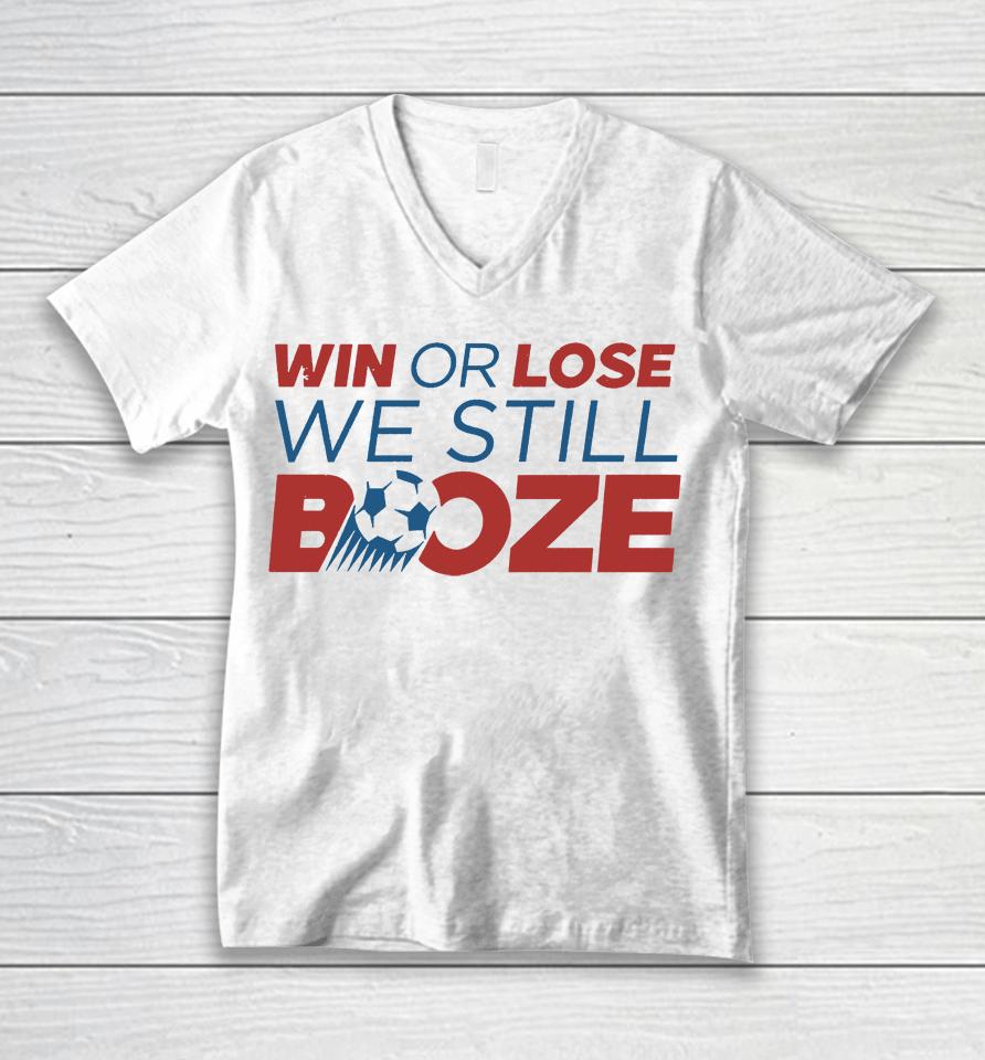Win Or Lose We Still Booze Usa Unisex V-Neck T-Shirt
