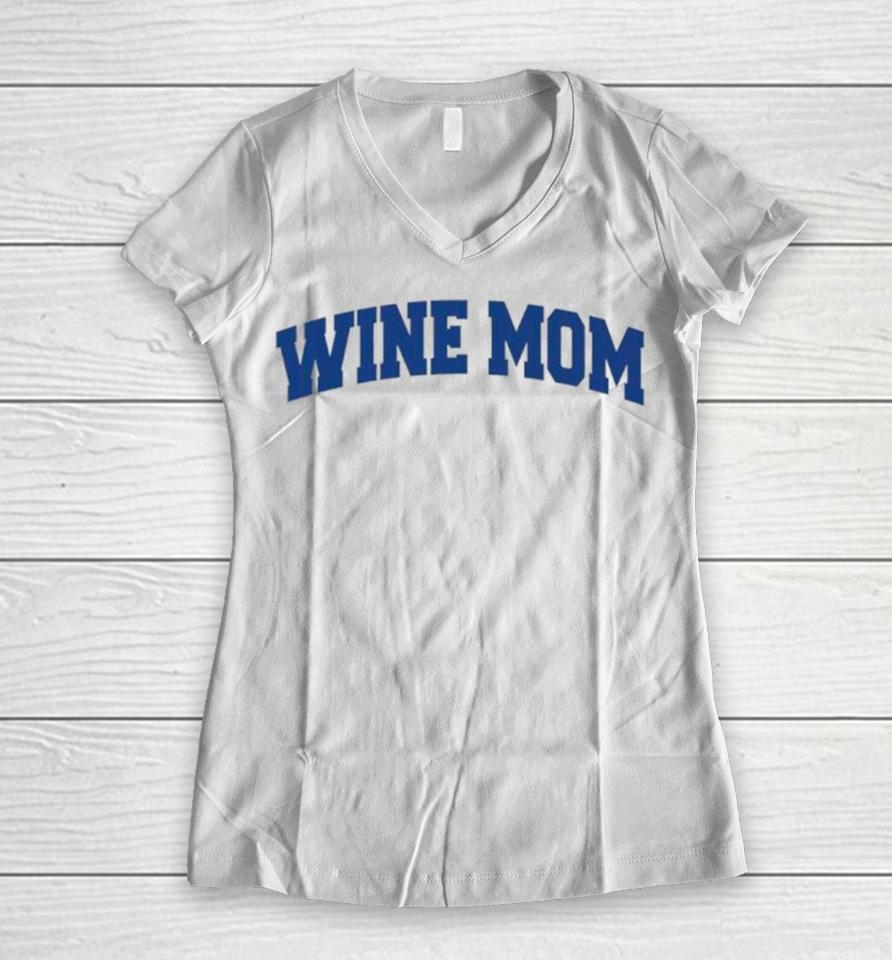 Wine Mom Academy Women V-Neck T-Shirt
