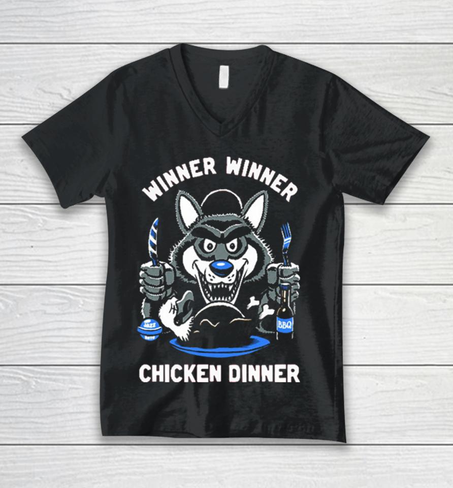 Winner Winner Chicken Dinner Kc Vs Philly Chiefs Patrick Mahomes Inspired Unisex V-Neck T-Shirt