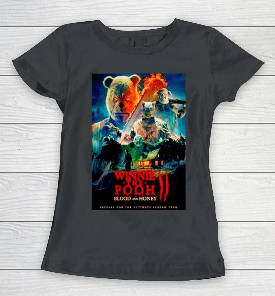 Winnie The Pooh Blood And Honey Ii Scream Team Poster Women T-Shirt