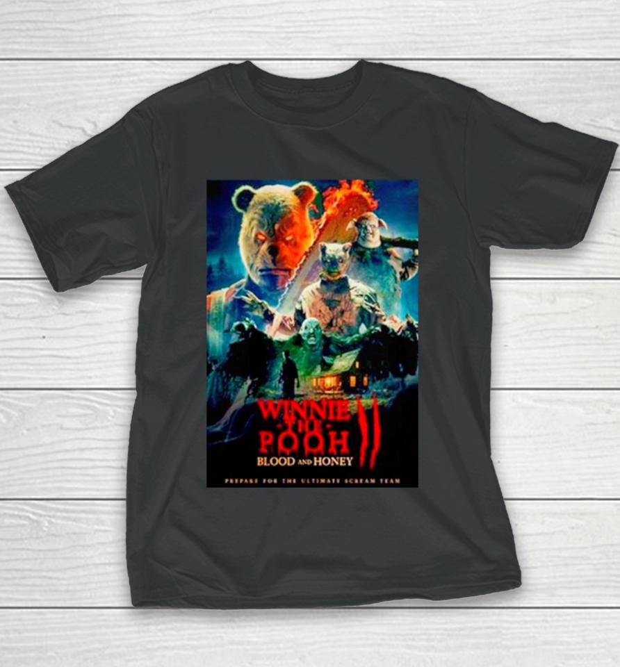 Winnie The Pooh Blood And Honey Ii Scream Team Poster Youth T-Shirt