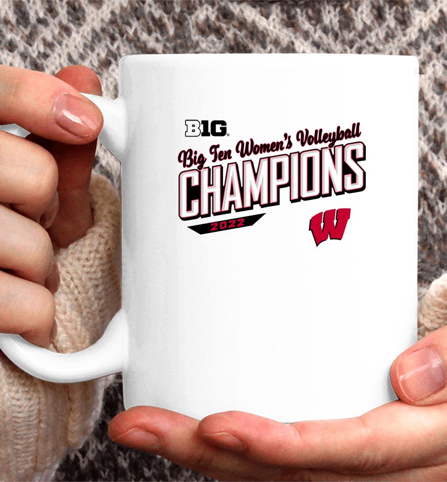 Wisconsin Badgers Big 10 Women's Volleyball Champions 2022 Coffee Mug
