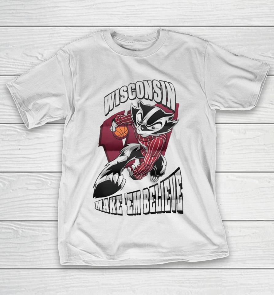 Wisconsin Badgers Make ’Em Believe Mascot T-Shirt