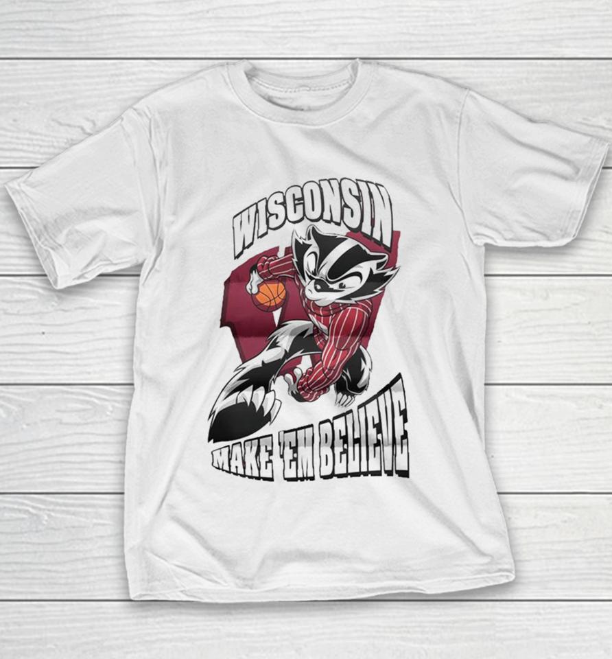 Wisconsin Badgers Make ’Em Believe Mascot Youth T-Shirt