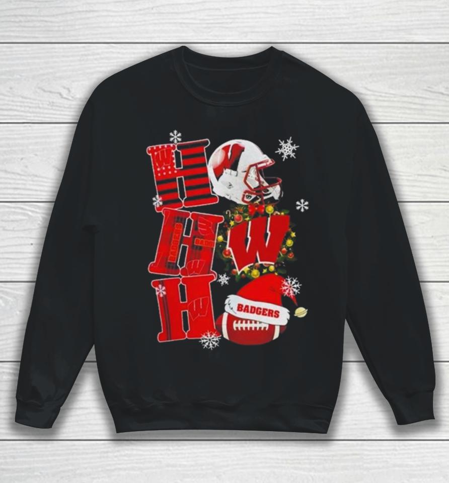 Wisconsin Badgers Ncaa Ho Ho Ho Christmas Sweatshirt