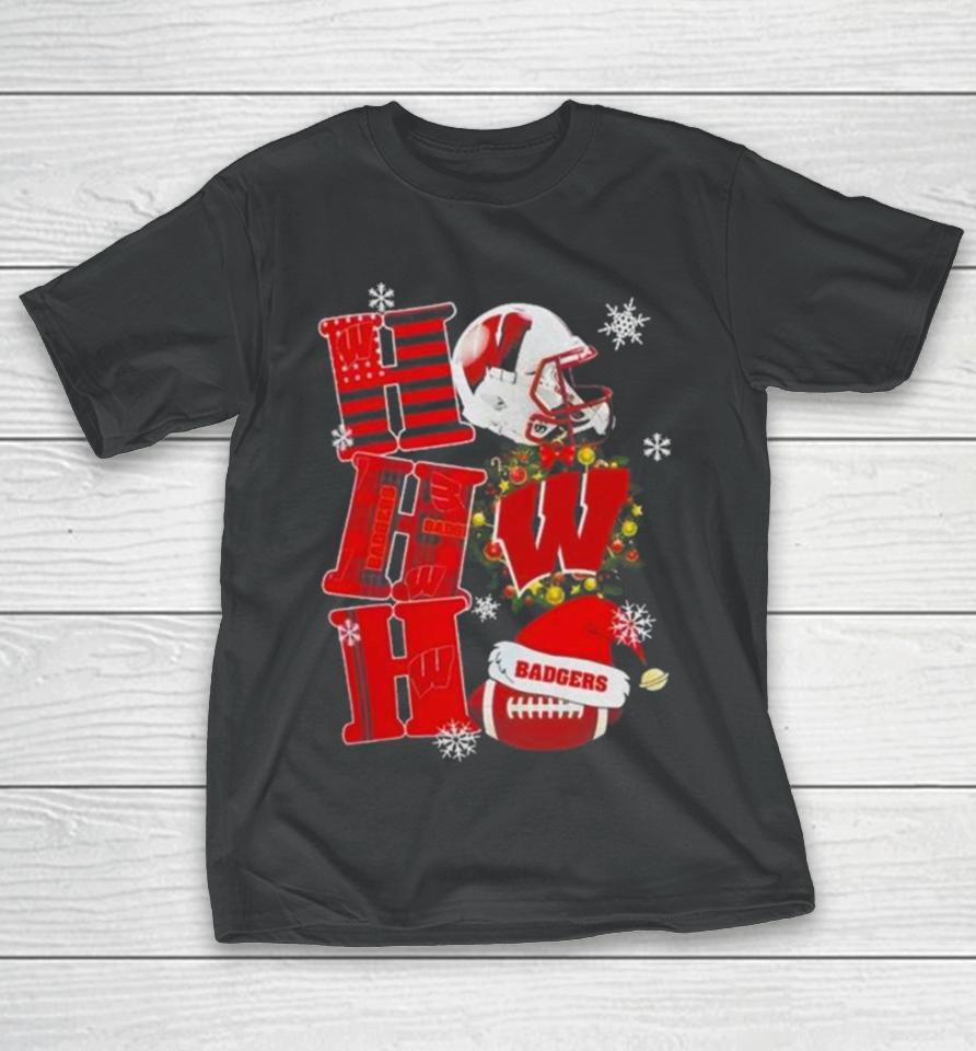 Wisconsin Badgers Ncaa Ho Ho Ho Christmas T-Shirt