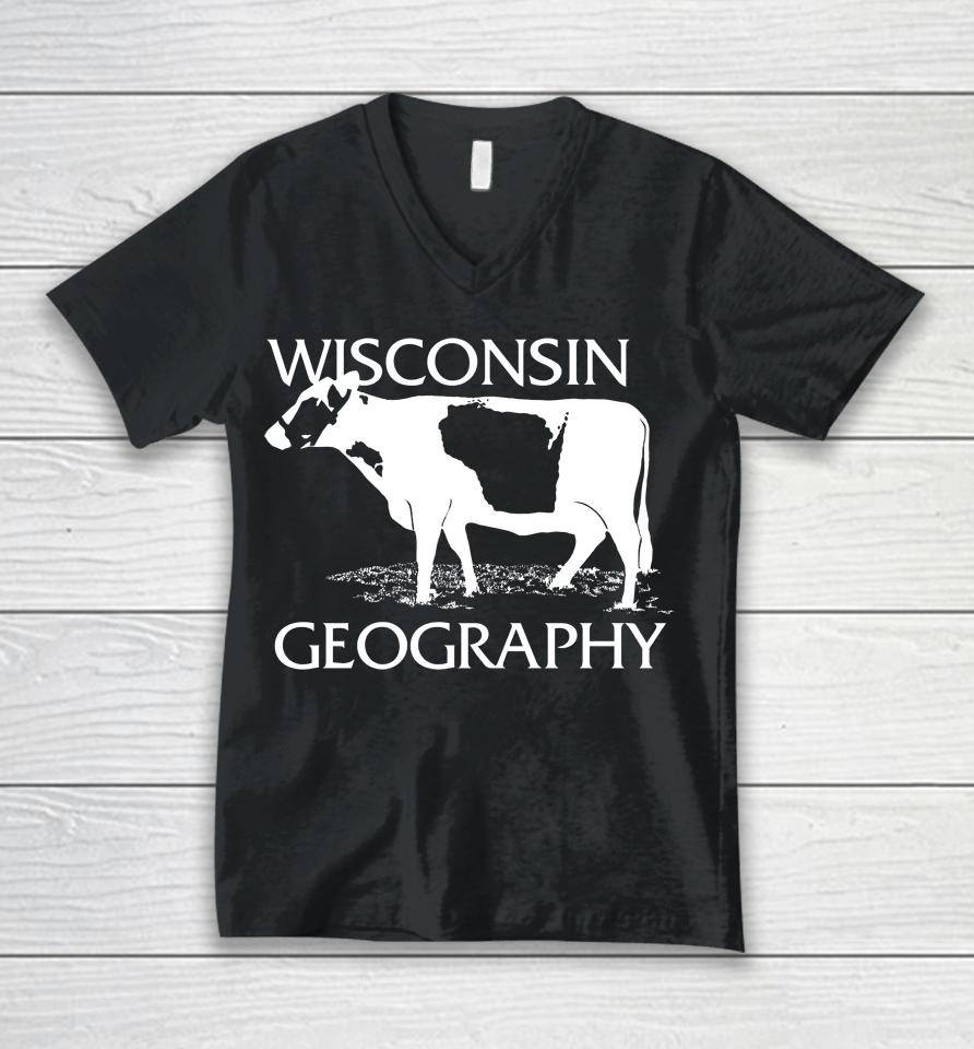 Wisconsin Geography Unisex V-Neck T-Shirt