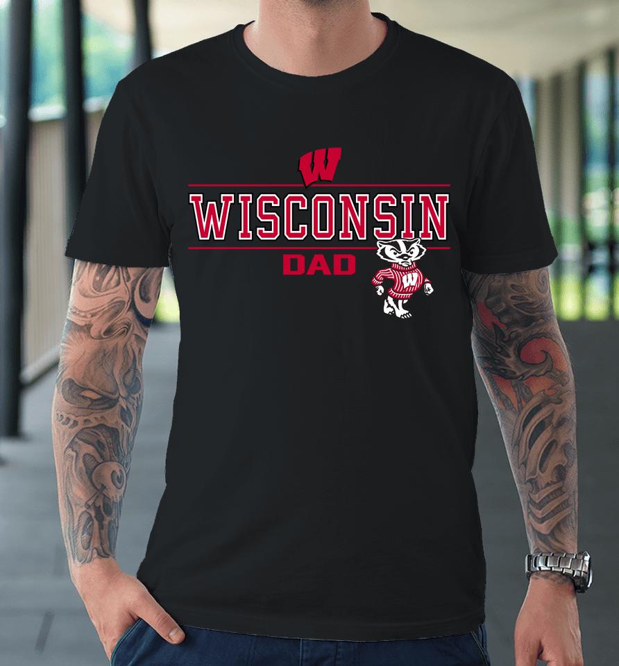 Wisconsin Volleyball Dad Premium T-Shirt