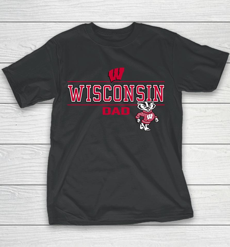 Wisconsin Volleyball Dad Youth T-Shirt