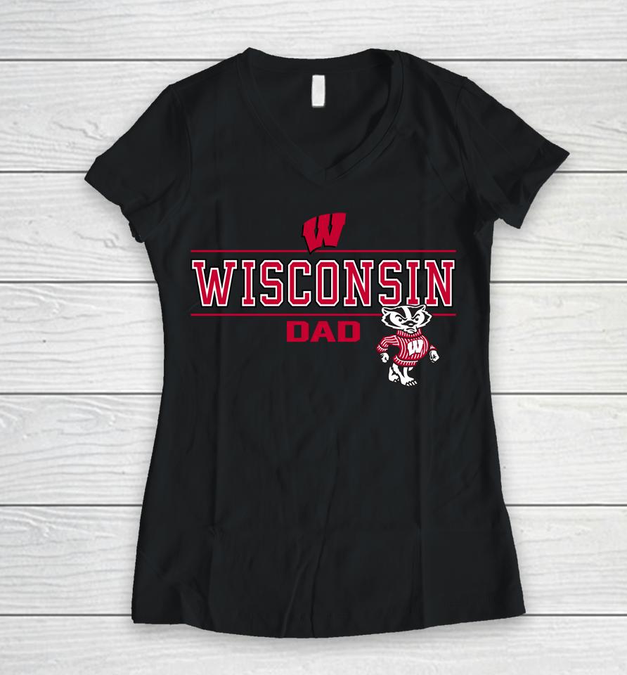 Wisconsin Volleyball Merch Women V-Neck T-Shirt