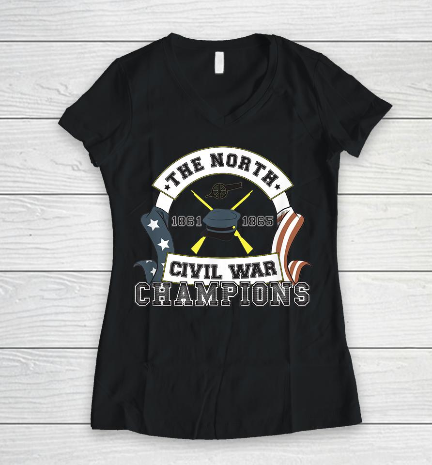 Wishfulfillingc And Stonekettle The North 1861 1863 Civil War Champions Women V-Neck T-Shirt