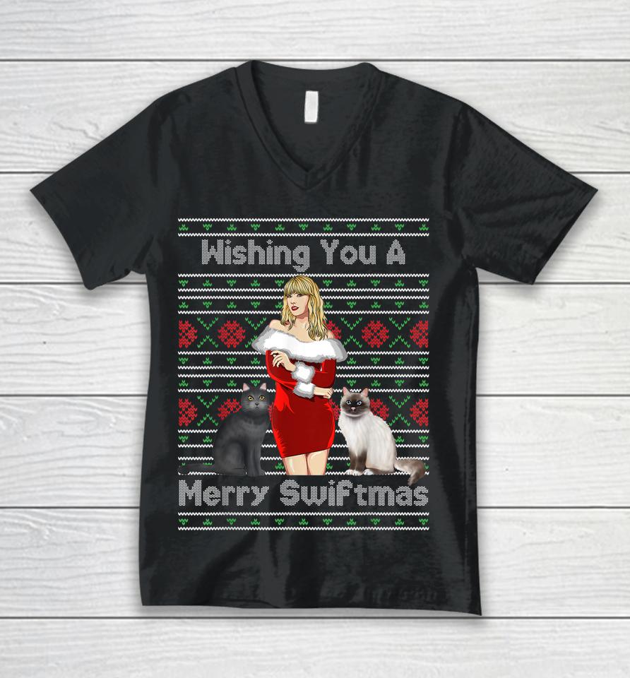 Wishing You A Merry Swiftmas Unisex V-Neck T-Shirt