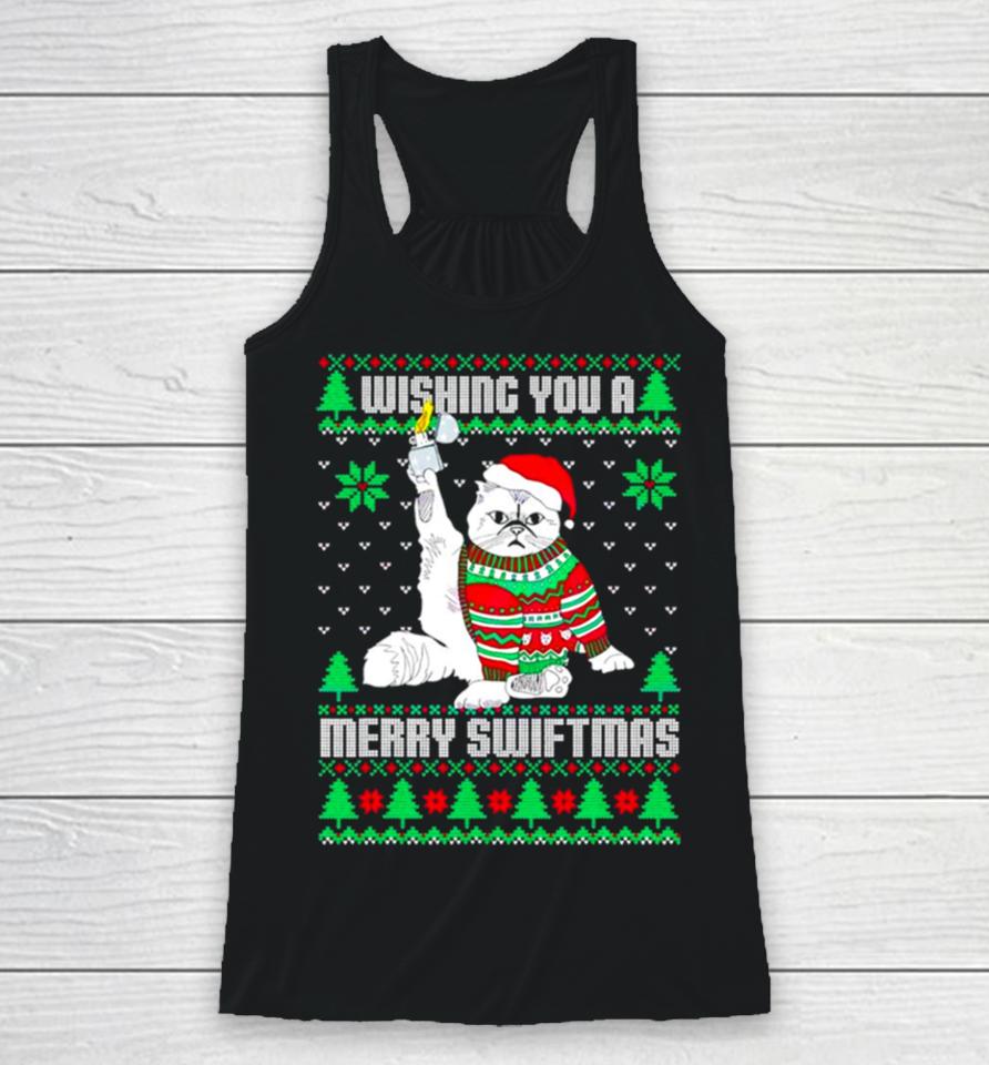 Wishing You A Merry Swiftmas Ugly Christmas Racerback Tank