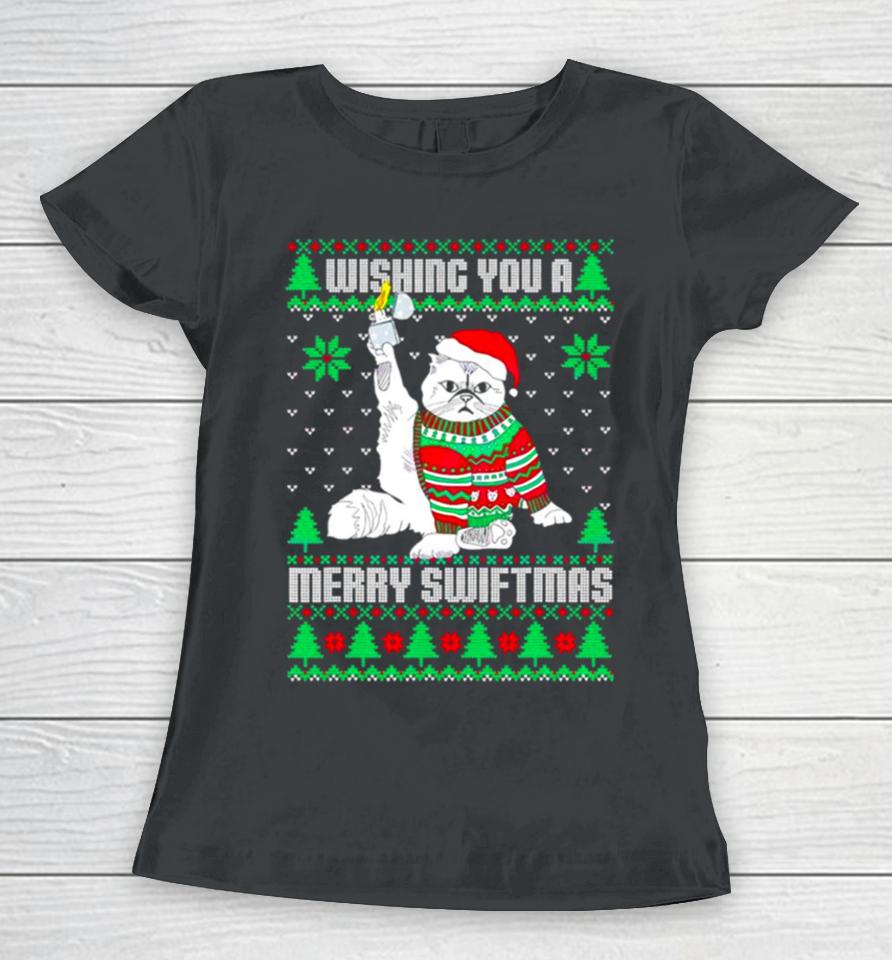 Wishing You A Merry Swiftmas Ugly Christmas Women T-Shirt
